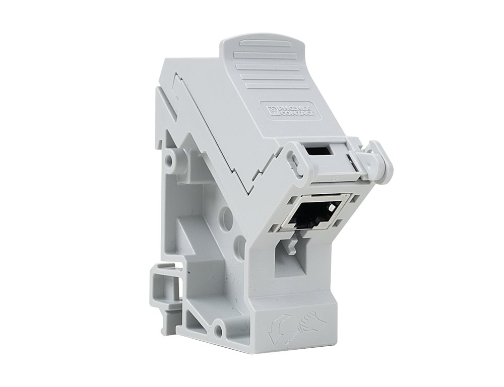 Peripherie-Klemme für Hutschiene (Adapterbox Cat5 -> RJ45)
