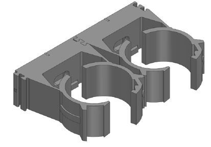 Befestigungsschelle für 25-mm-Rohr (ABS), 1 VE = 100 Stck.