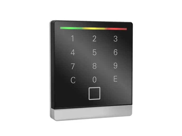 Insertic Touch Leser mit Tastatur, schwarz (ähnlich RAL 9005) und weißaluminium (ähnlich RAL 9006), Multi-ISO und Bluetooth-fähig, RS-485 Modulbus