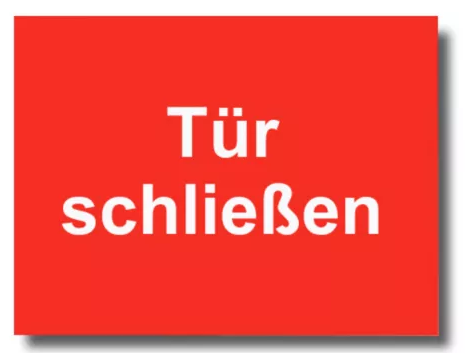 [796356.10] Aufkleber rot, bedruckt für Auslösetaster , 1 VE = 10 Stck.