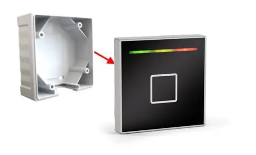 [PICSMS] Montagerahmen a.P für Insertic Classic Leser, weißaluminium (ähnlich RAL 9006) - für schwarze Insertic Classic Leser (PIC00B.63 und PIC12B.63) zur Aufputzmontage