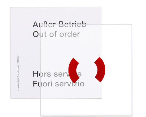 [701040] Ersatzglasscheibe für MCP-Gehäuse 7047xx und 7048xx, rot, 1 VE = 10 Stck.