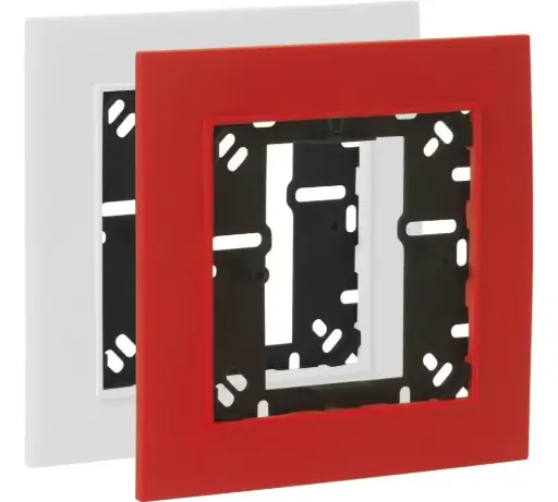 [704967] Montagerahmen für kleine Handmelder, rot und weiß